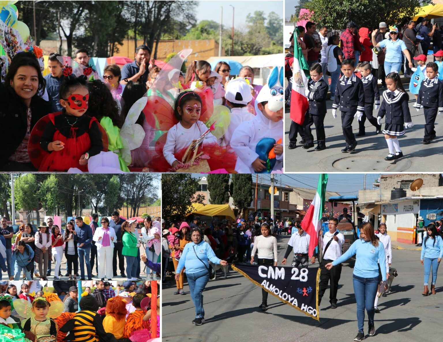 Colorido desfile de la primavera en Almoloya