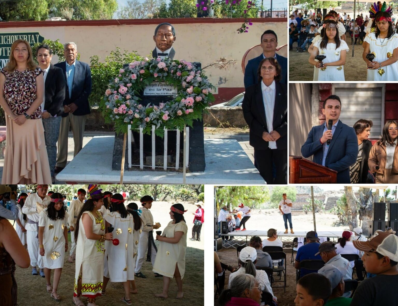 Danzas en la zona arqueológica del Xihuingo