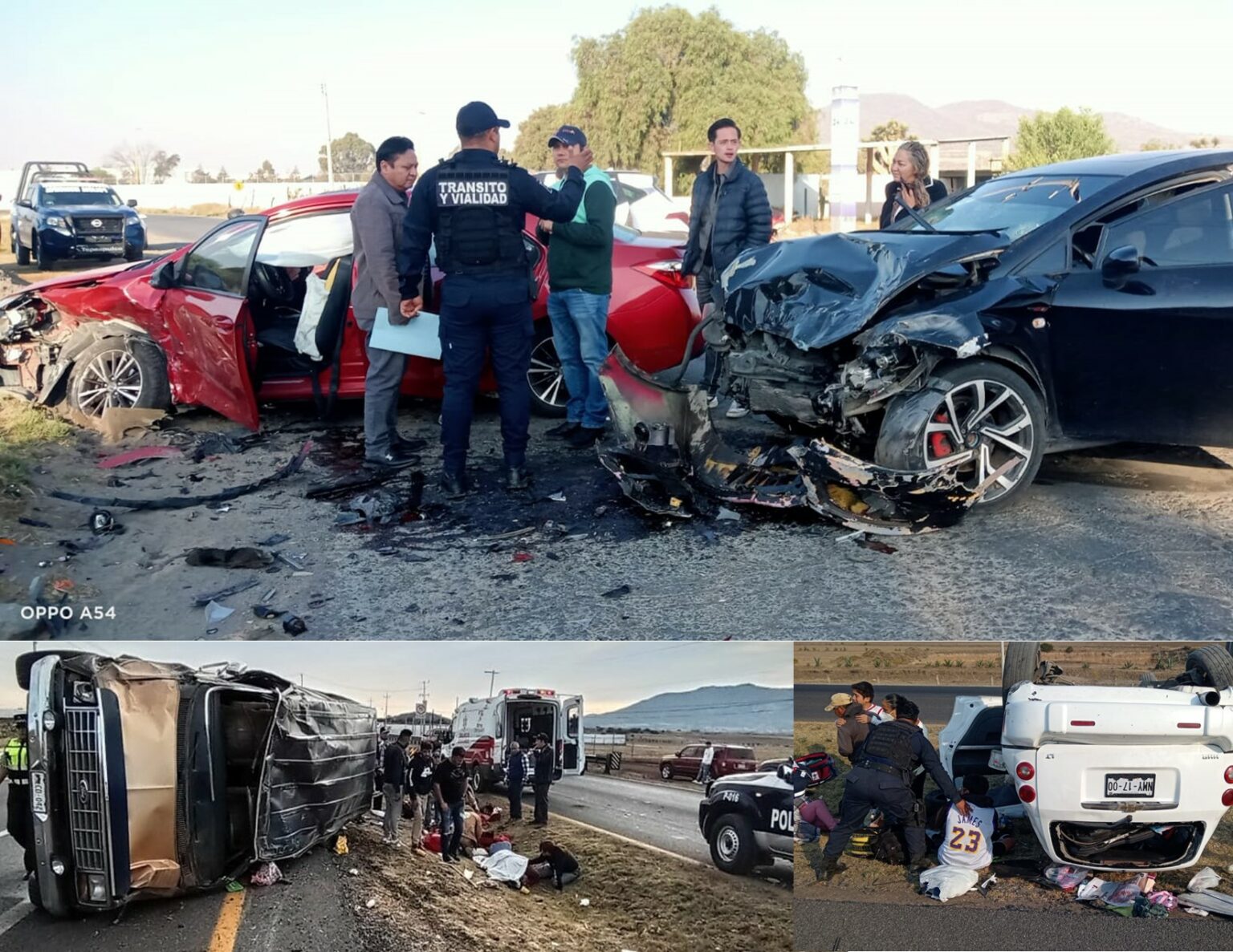 Muchos heridos en accidentes carreteros