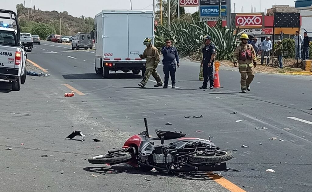 Trágico fin de un motociclista en la Pachuca-Cd. Sahagún
