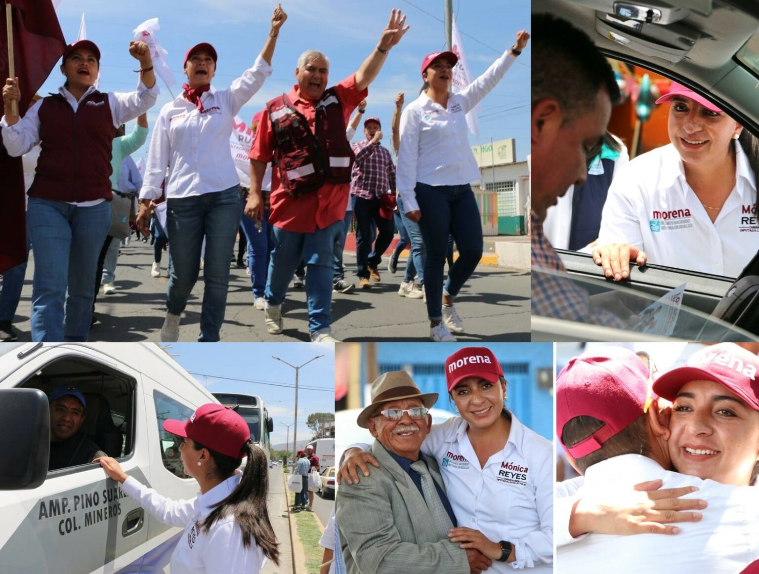 Candidata a diputada local camino por calles de Ciudad Sahagún y Emiliano Zapata