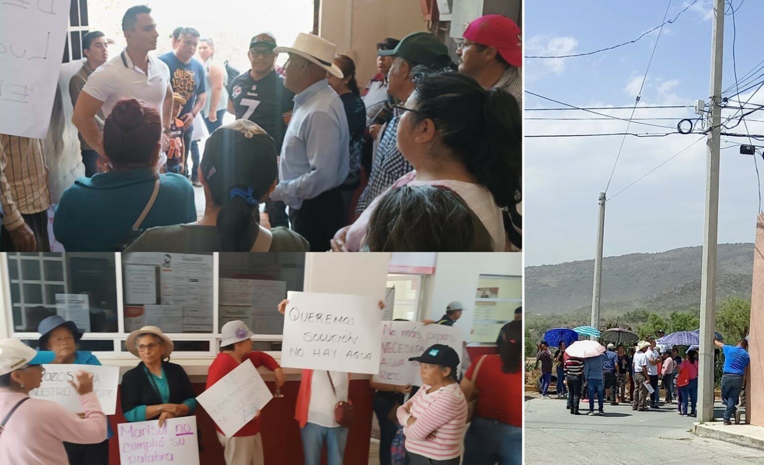 Atienden a manifestantes por falta de agua