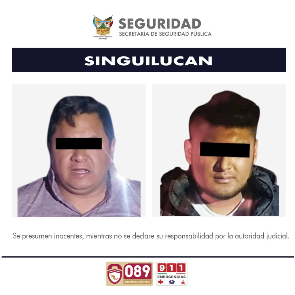 Policías de Hidalgo frustran secuestro y detienen a dos implicados