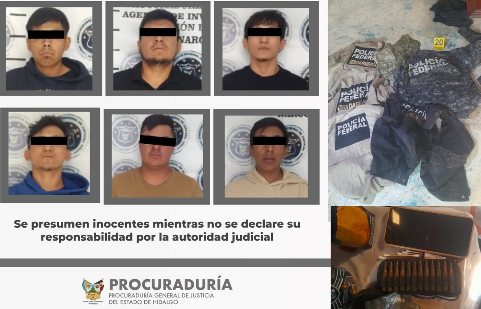 PGJEH detuvo a seis personas por narcomenudeo