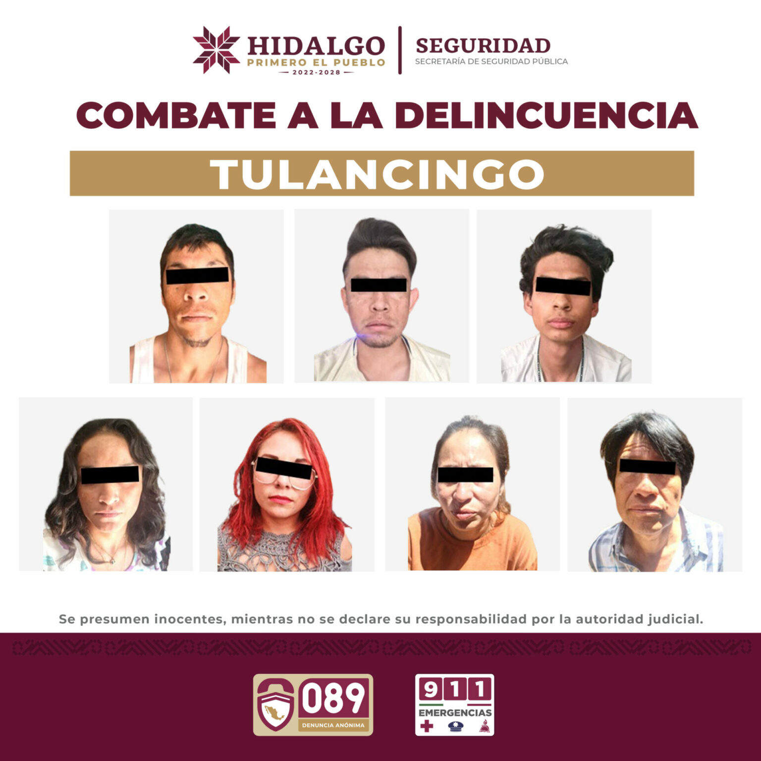 Tras las rejas siete presuntos narcomenudistas