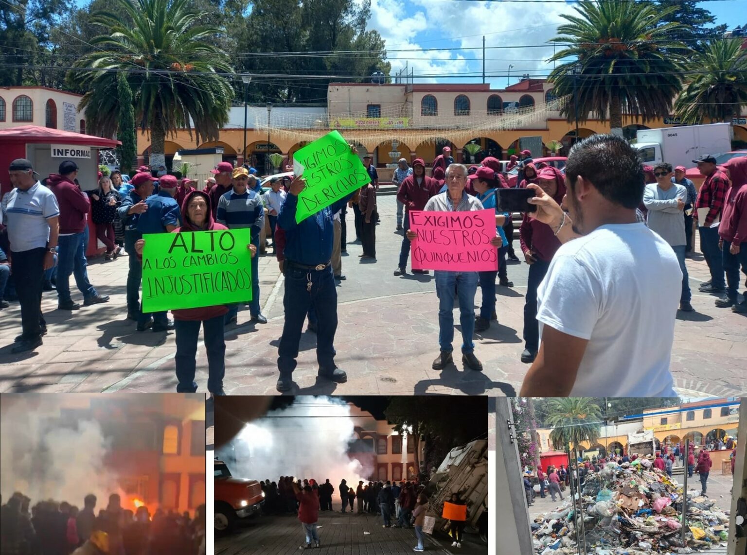 Queman la basura frente a presidencia municipal