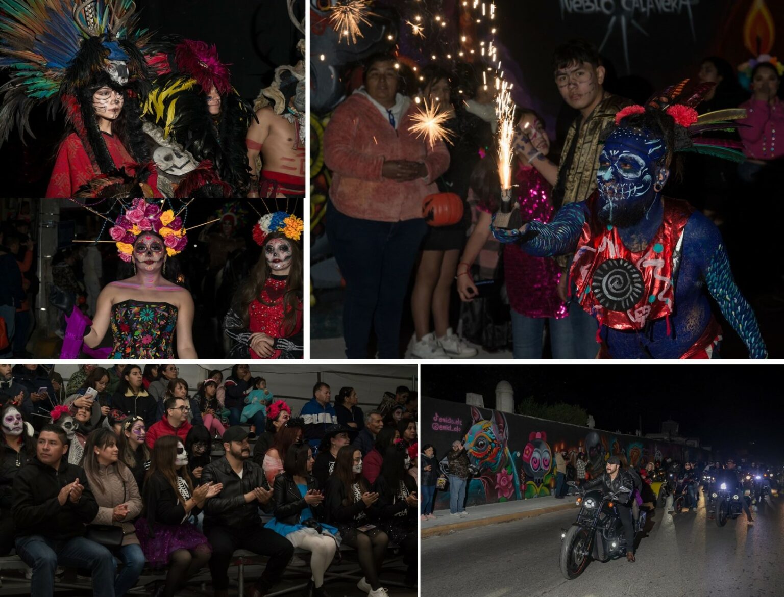 Miles de personas reunidas en de “Pueblo Calavera”