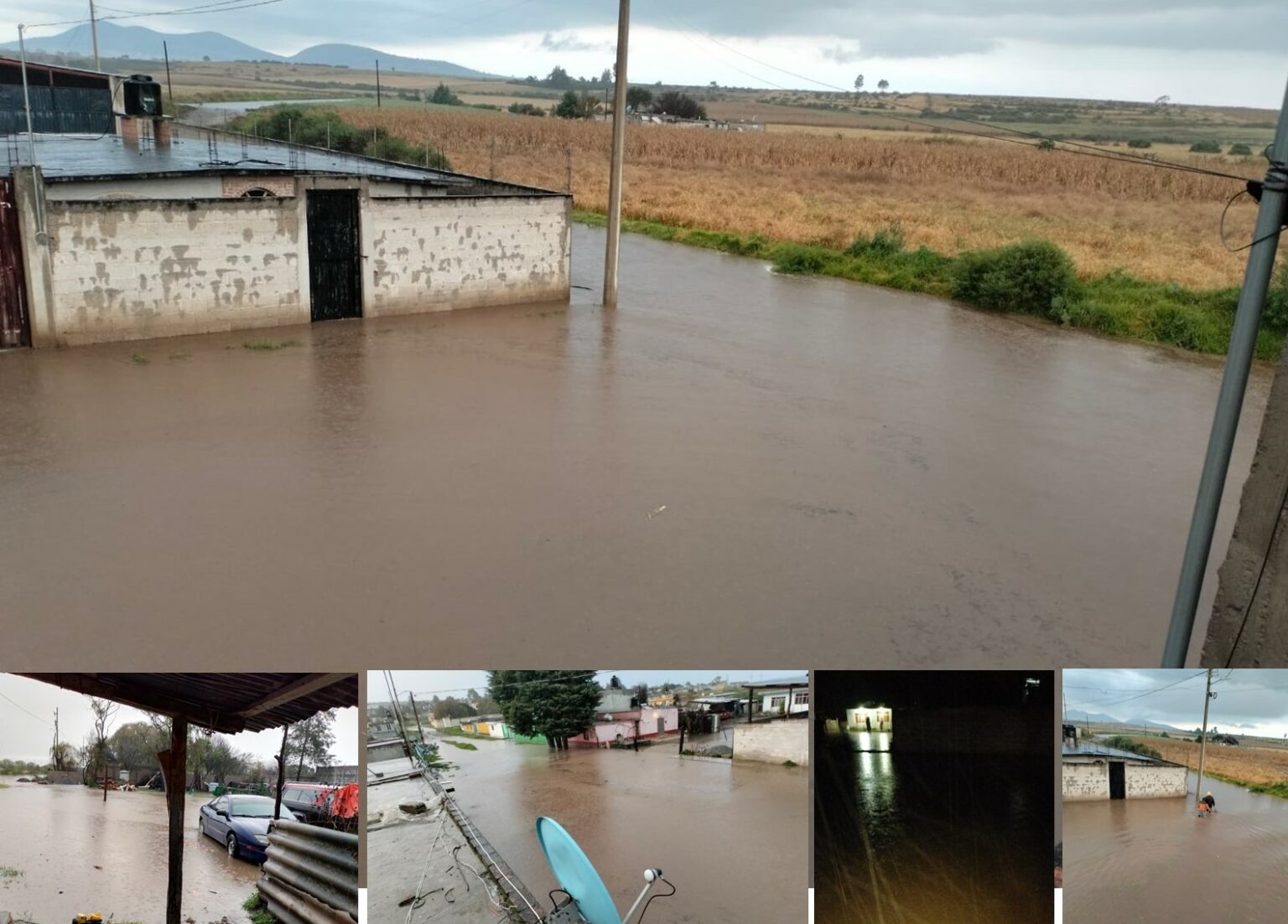 Torrencial aguacero causó inundaciones en Zotoluca