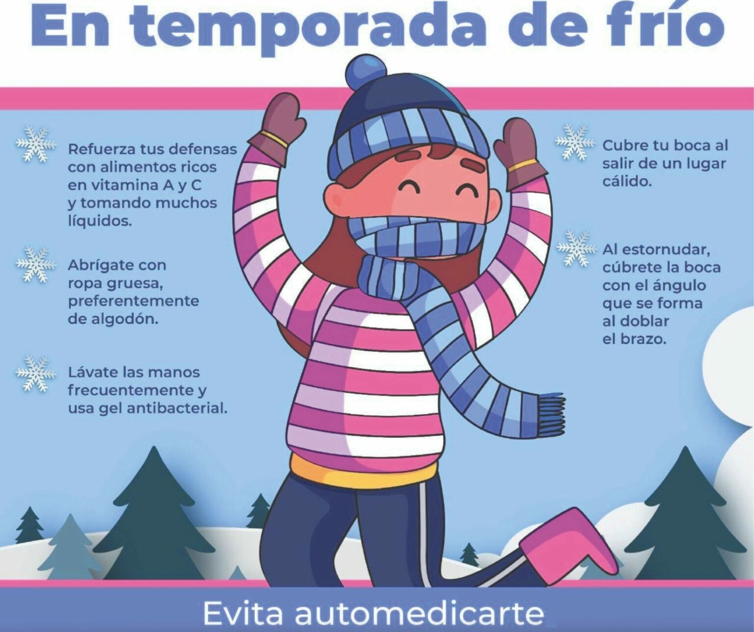 Previene IMSS Hidalgo sobre bajas temperaturas