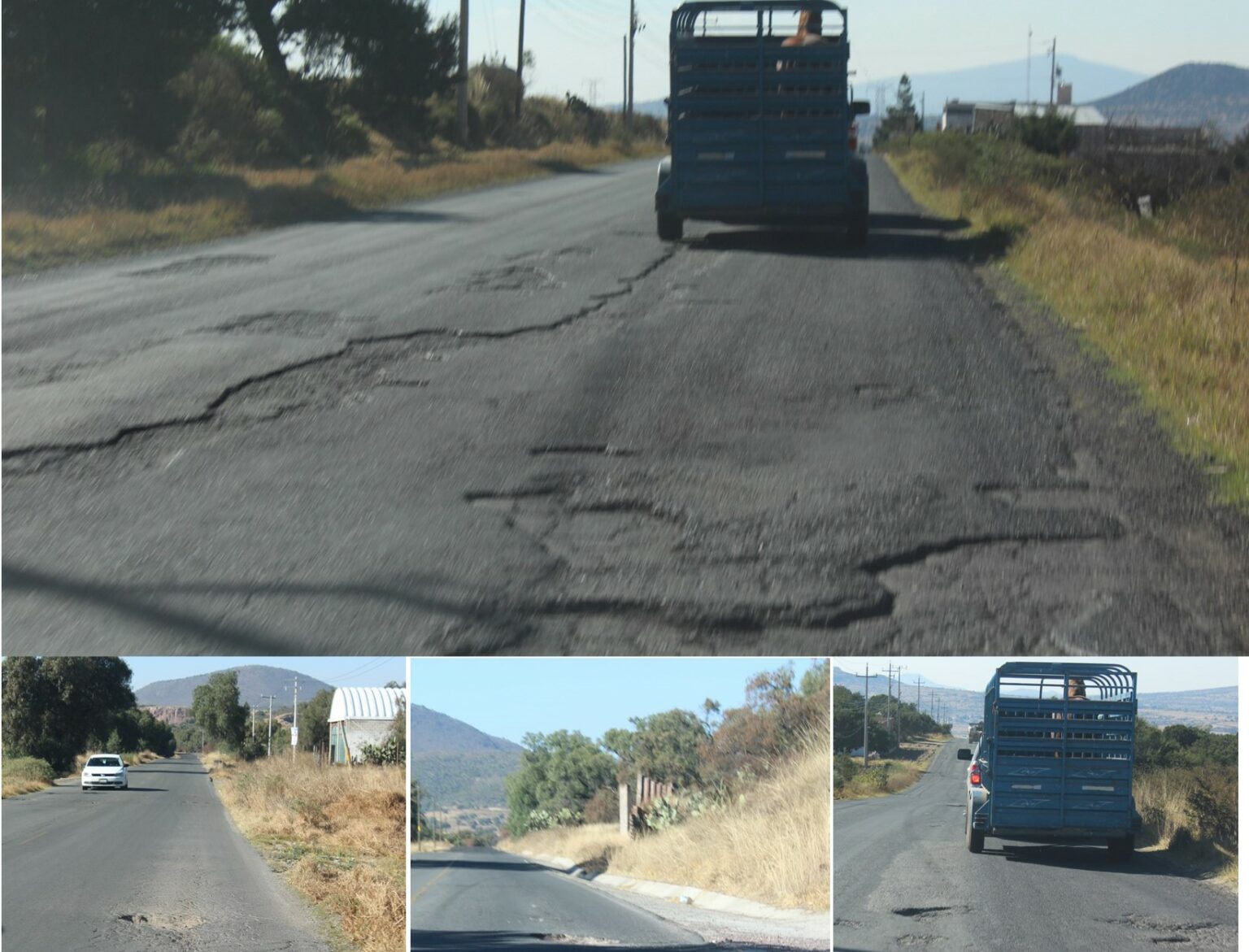 Urge bacheo en carreteras del Altiplano de Hidalgo