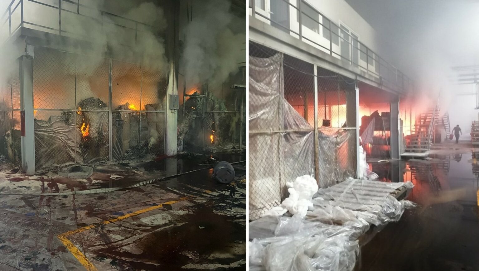 Voraces incendios en fábricas de Tulancingo