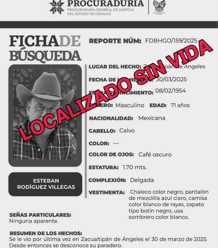 Estaba desaparecido y fue hallado sin vid4