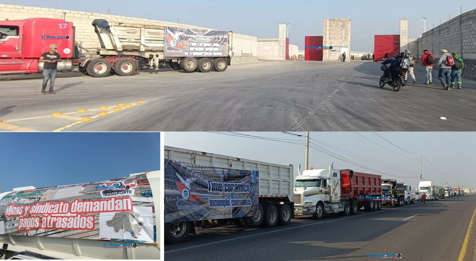 Transportistas cierran la empresa Time Ceramics