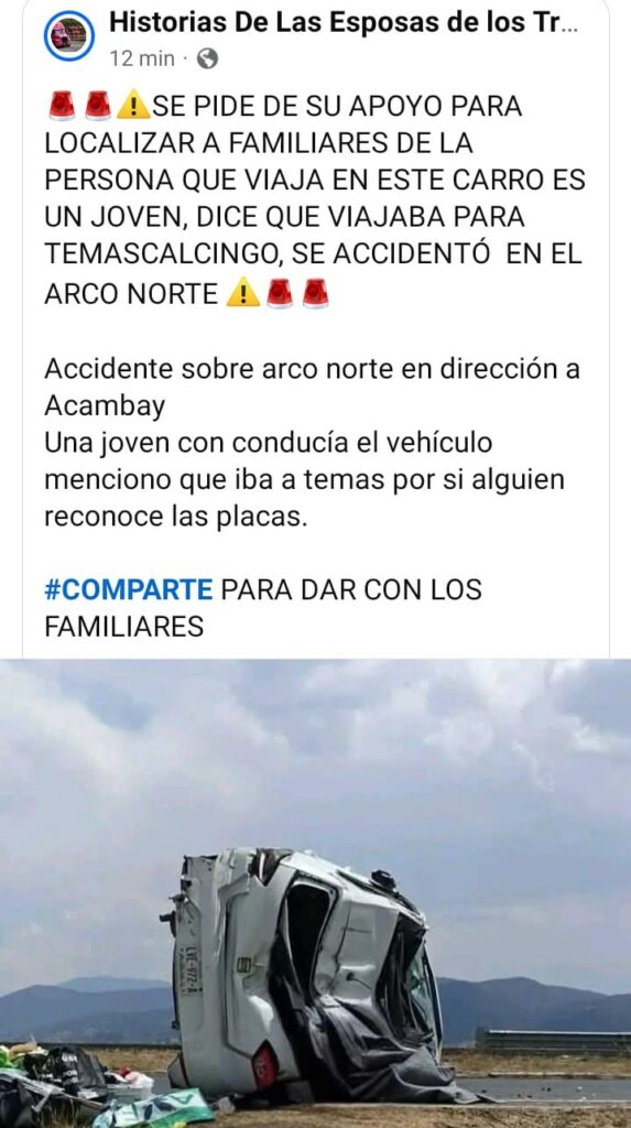Joven sufre accidente en Arco Norte