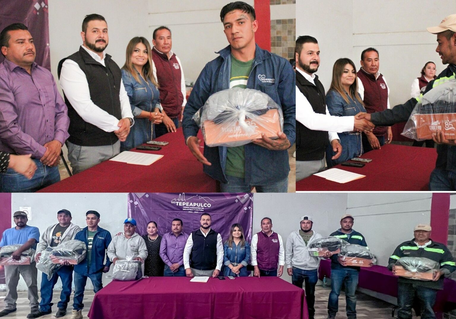 Alfredo Quiroz cumple con entrega de uniformes al personal sindicalizado