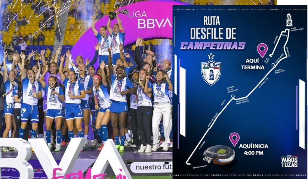 Desfile de las Tuzas Campeonas de liga Femenil