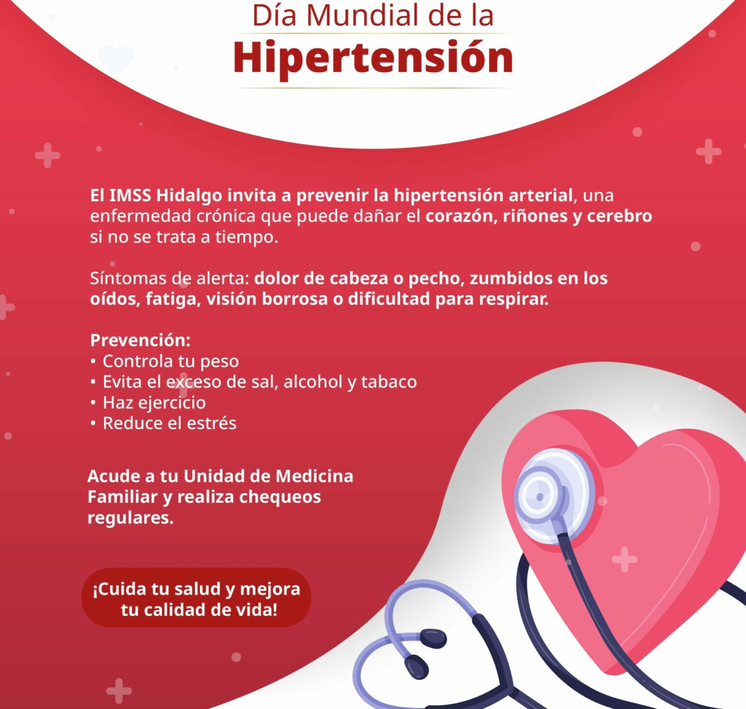 IMSS impulsa chequeos y prevención de hipertensión