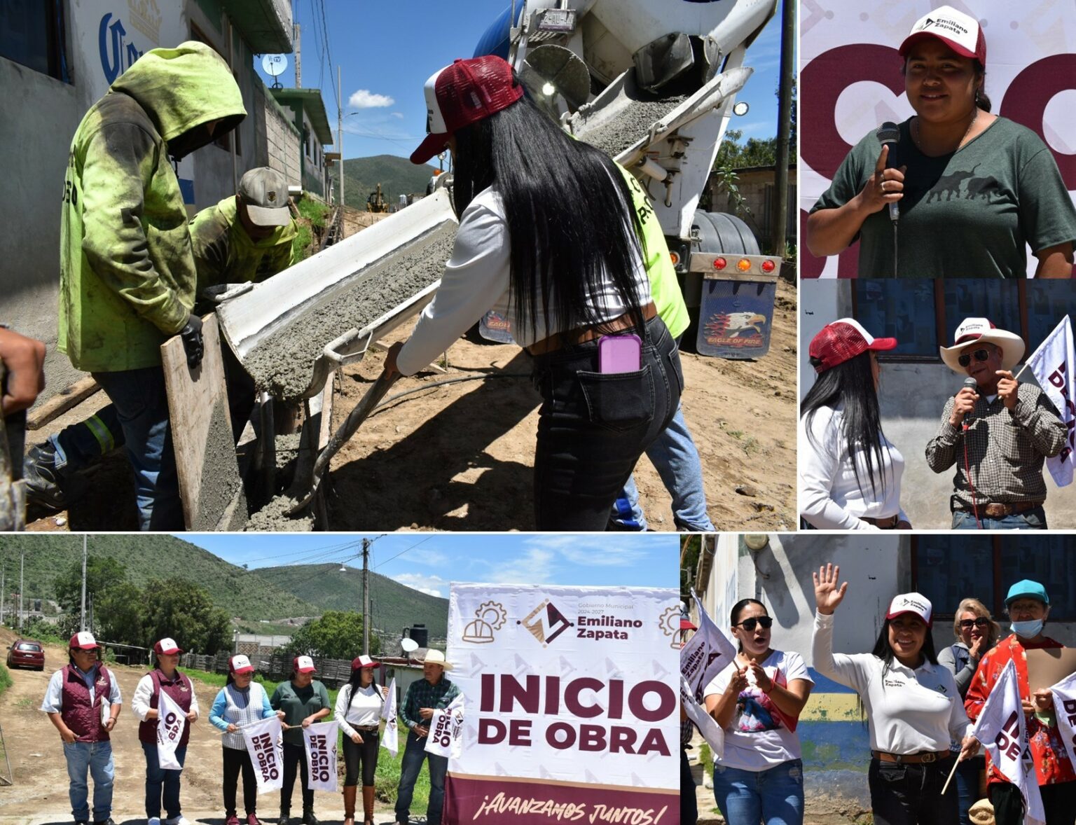 Inician pavimentaciones en calles de Emiliano Zapata