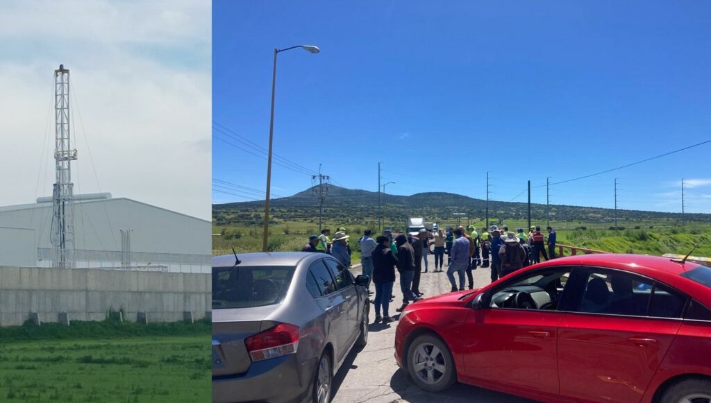 Cierran carreteras por irregular perforación de pozo de agua