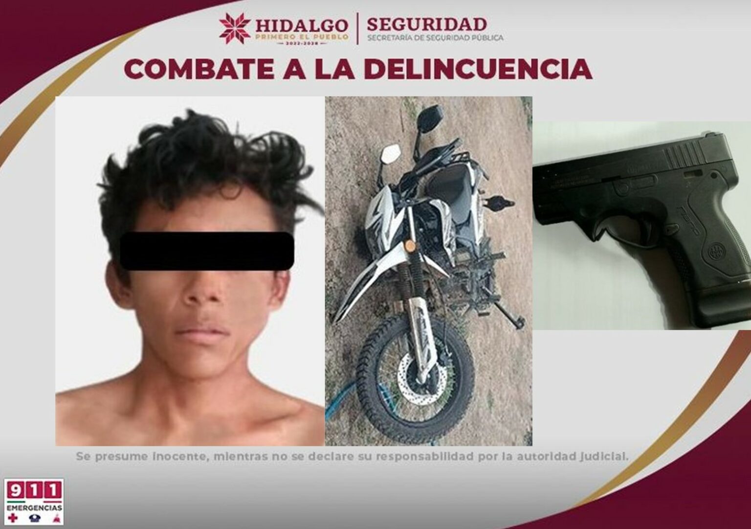 SSPH detiene a generador de violencia en Bojay