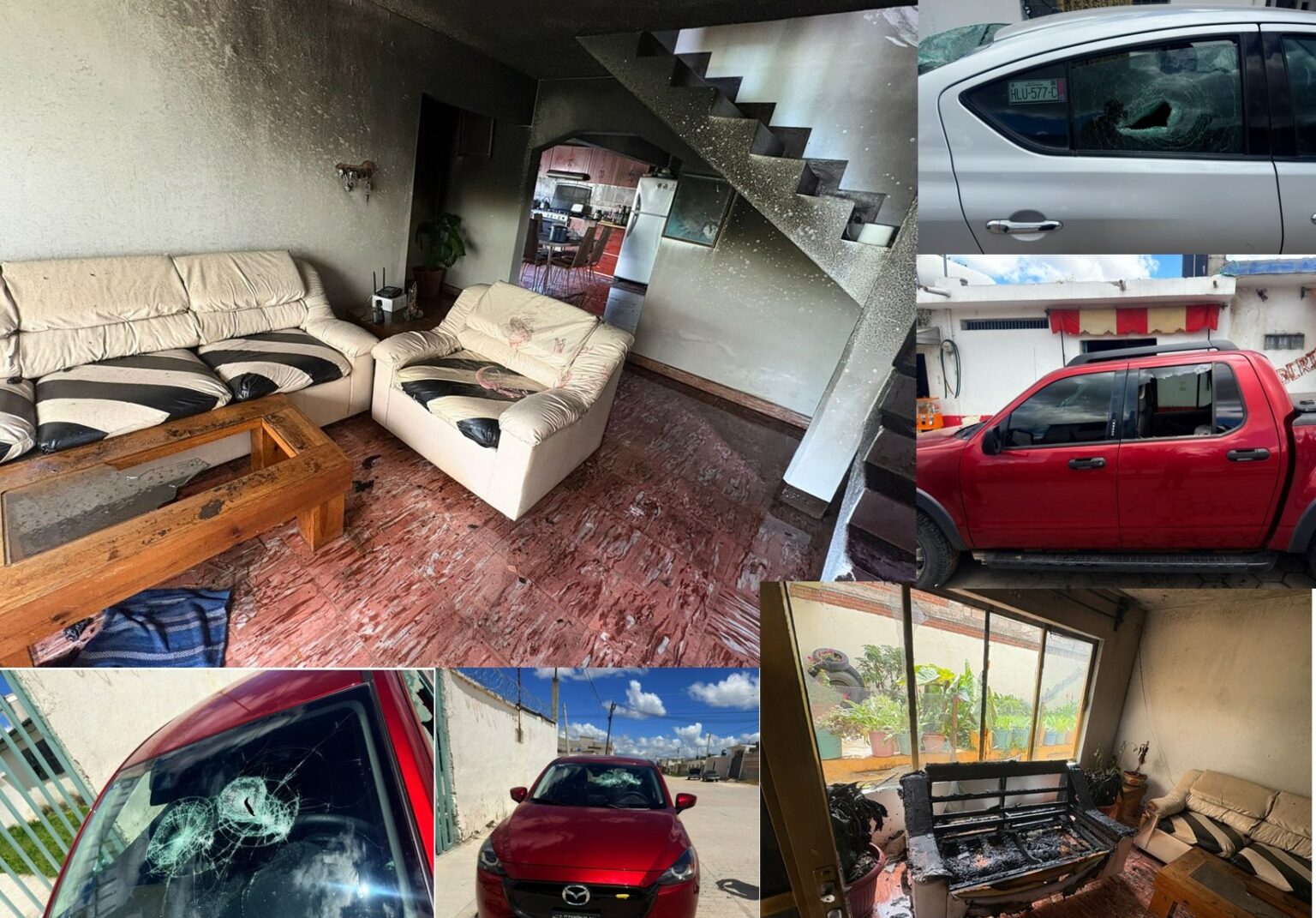 Trastornado prendió fuego a una casa y daño vehículos