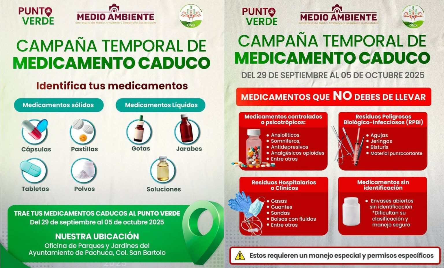 Campaña para recolectar Medicamento Caduco
