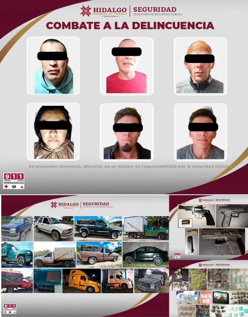 SSPH da golpe a la delincuencia en seis municipios