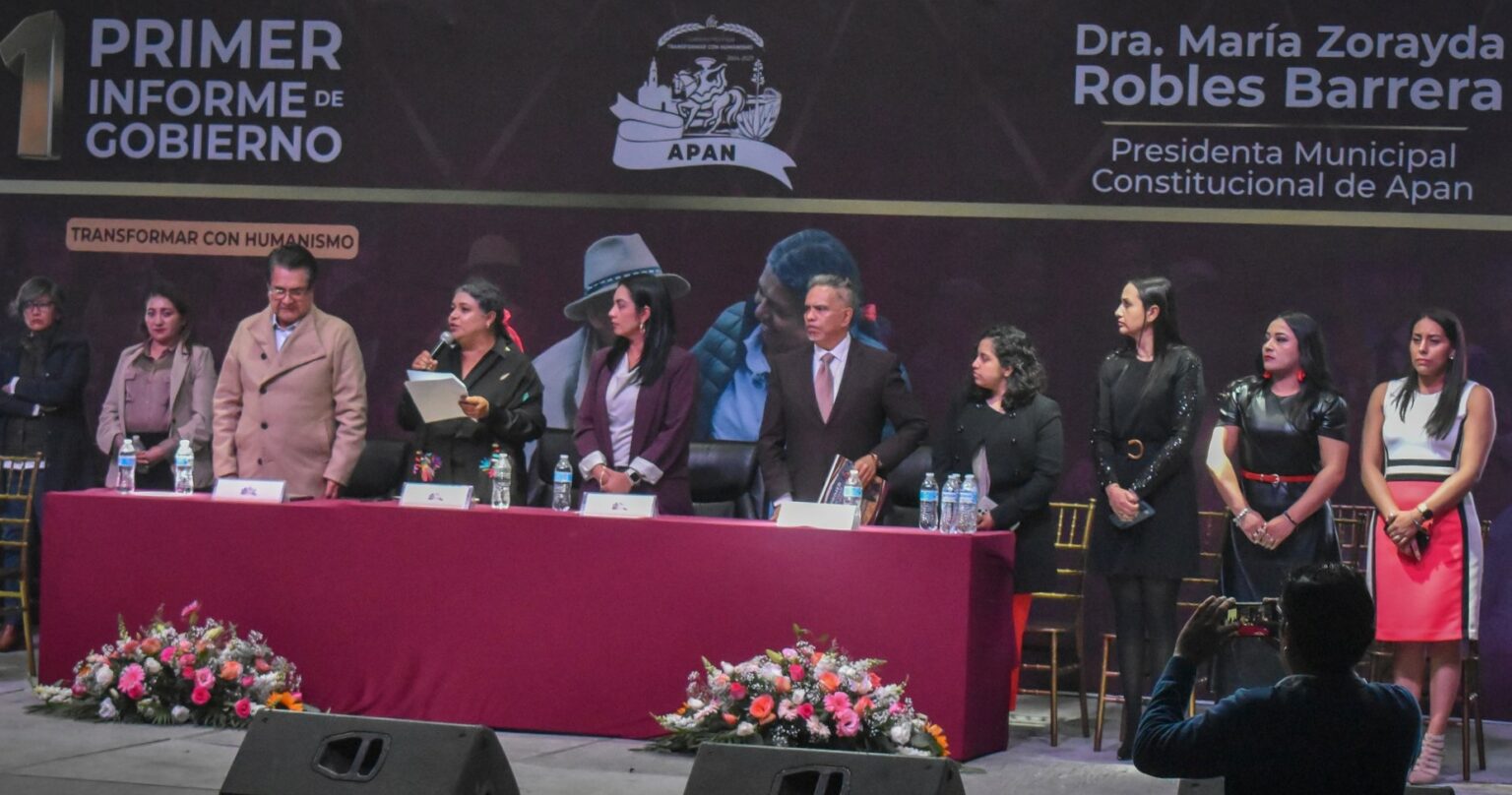 Zorayda Robles rinde su Primer Informe de Gobierno en Apan