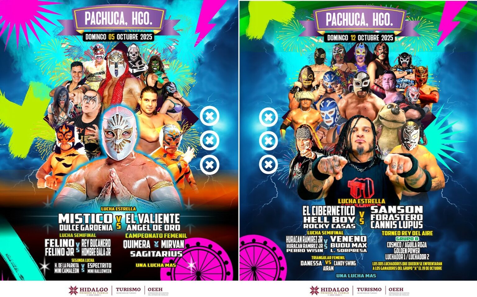 Domingo de lucha libre en la Feria de San Francisco Pachuca
