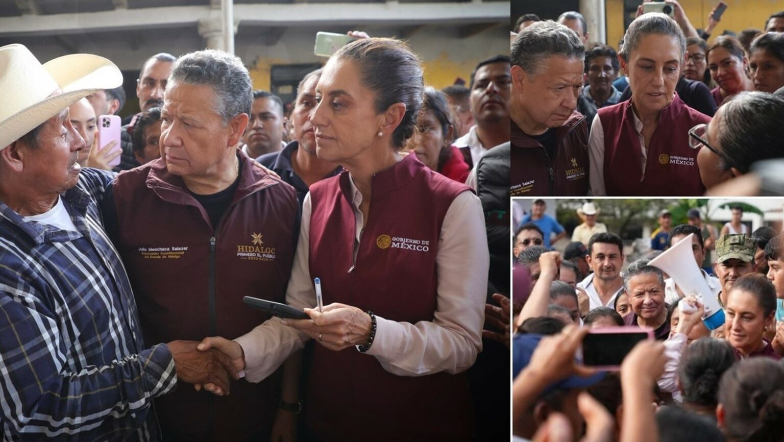 “No están solos”, afirma Sheinbaum; Julio Menchaca acelera apertura de caminos