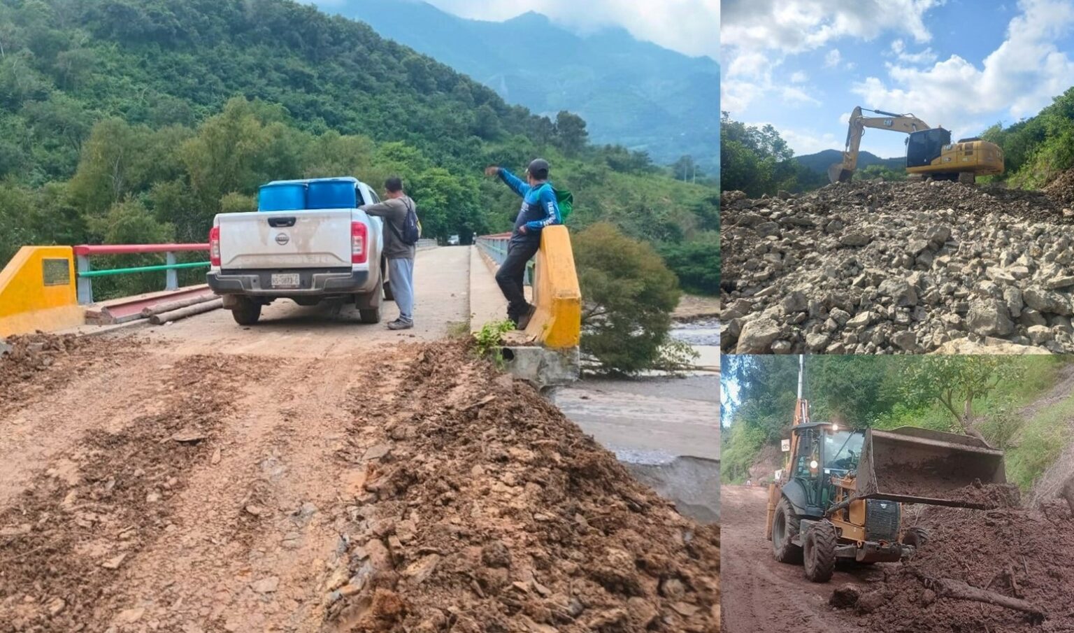 166 máquinas avanzan en limpieza de caminos afectados por lluvias