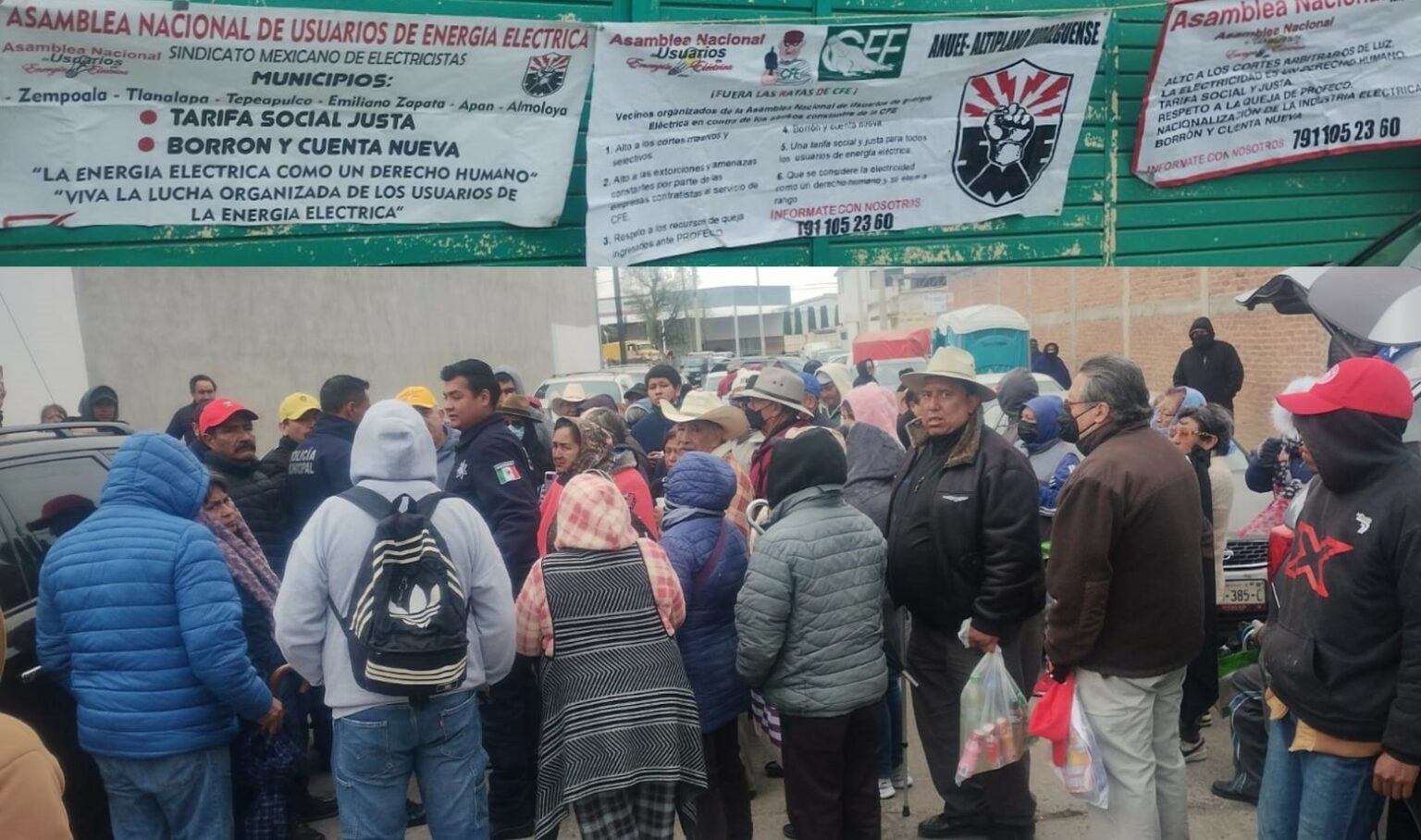 Manifestación frente a la CFE