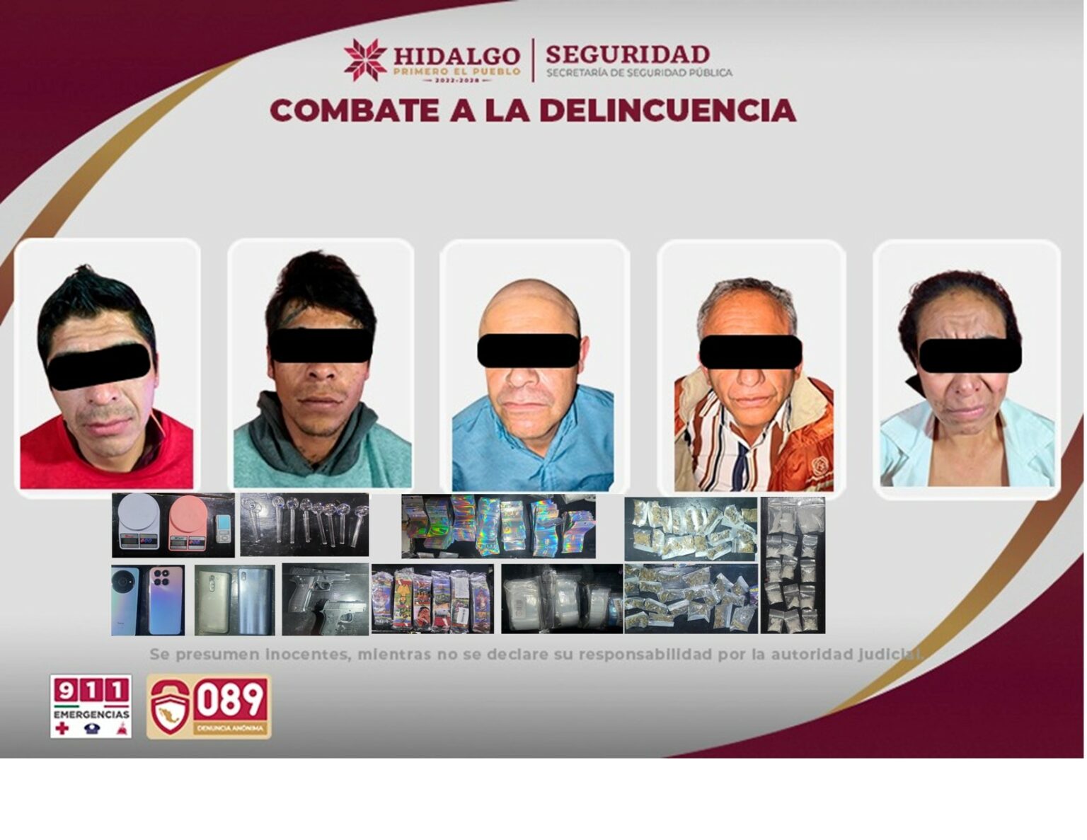 Tras las rejas célula dedicada al narcomenudeo y robo a transeúntes