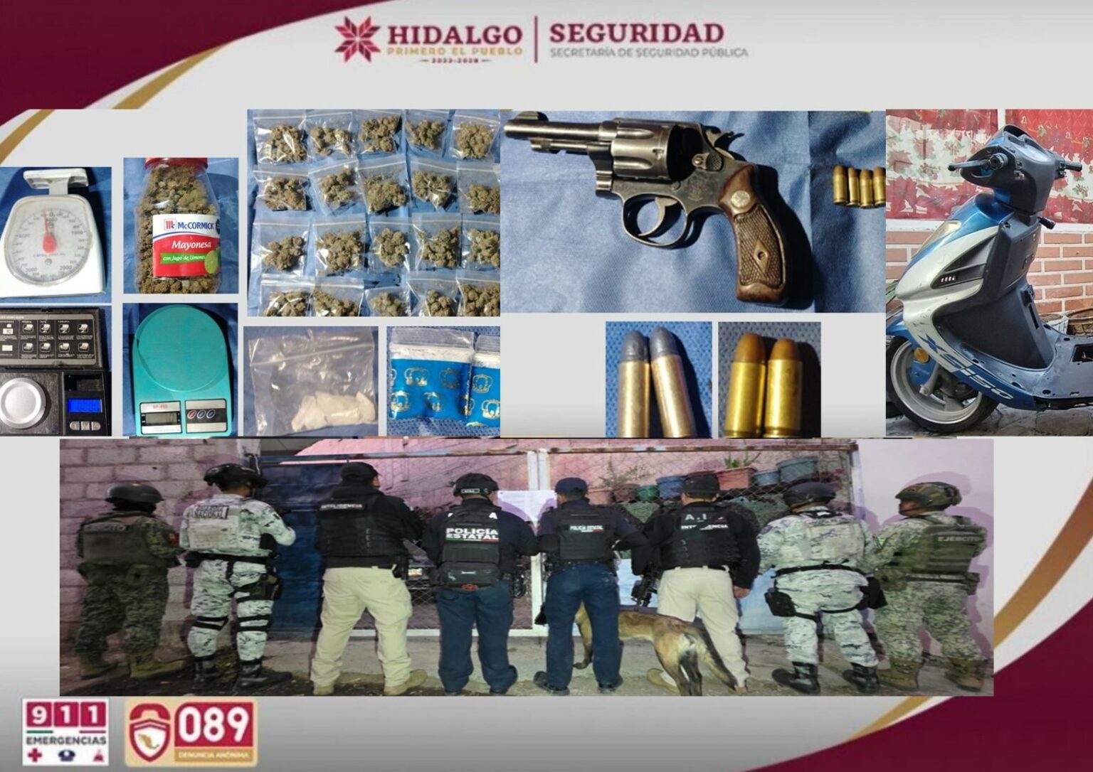 SSPH desmantela punto de narcomenudeo en Tolcayuca