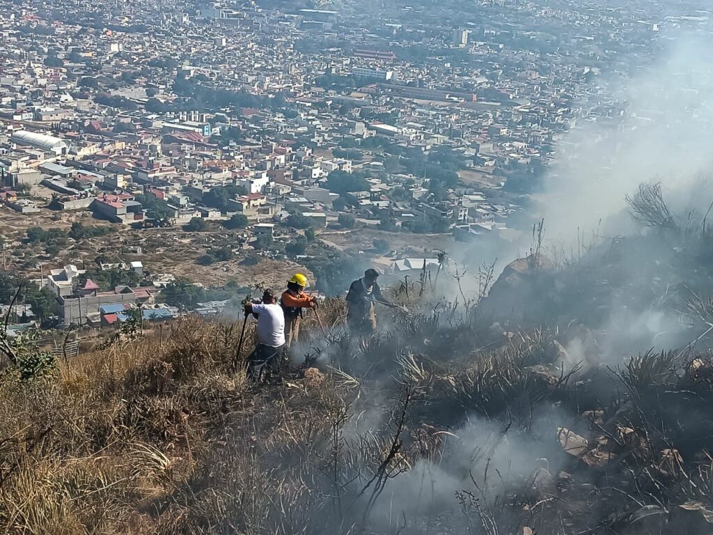 Pavoroso incendio en el Cerro de la Cruz