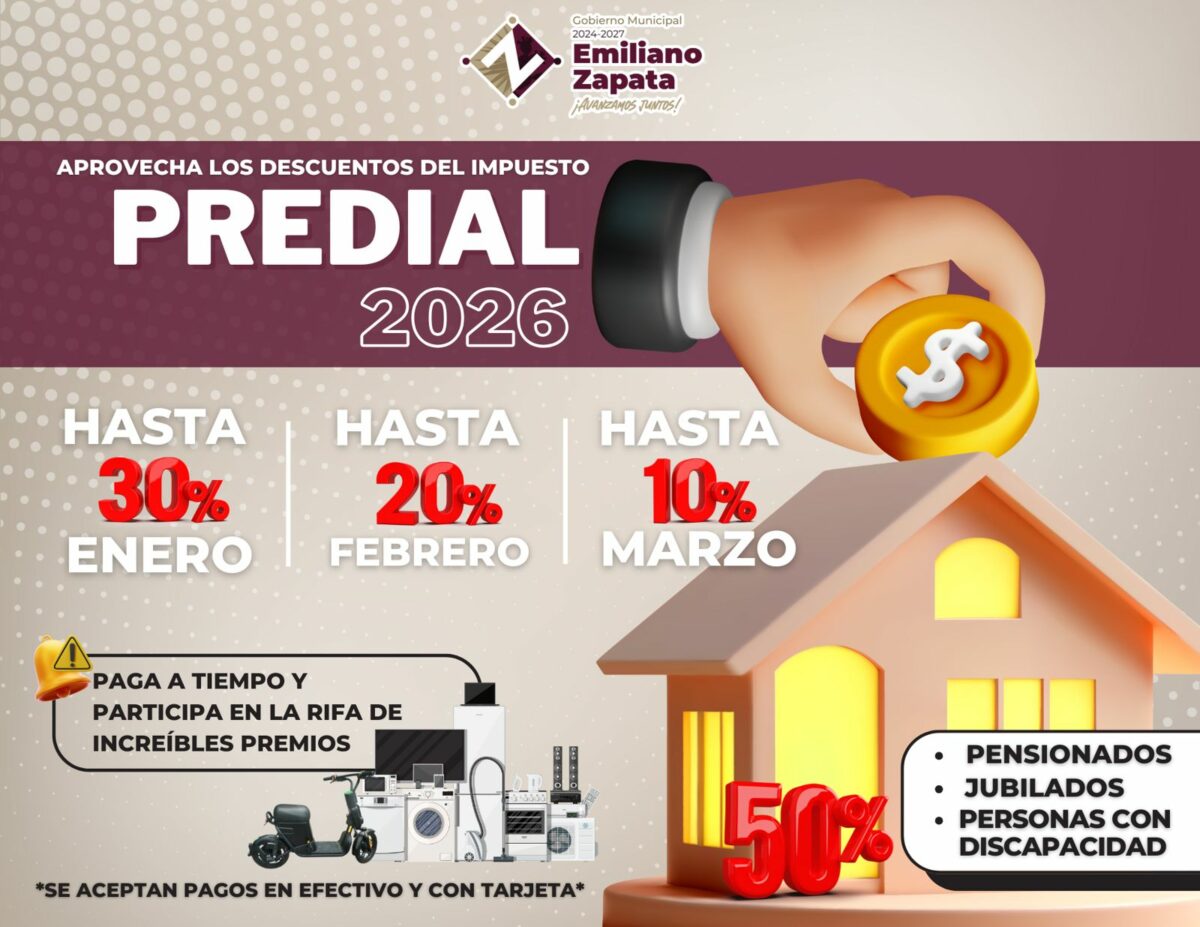 Aprovecha descuentos en pago de Impuesto Predial 2026 – El Reportero
