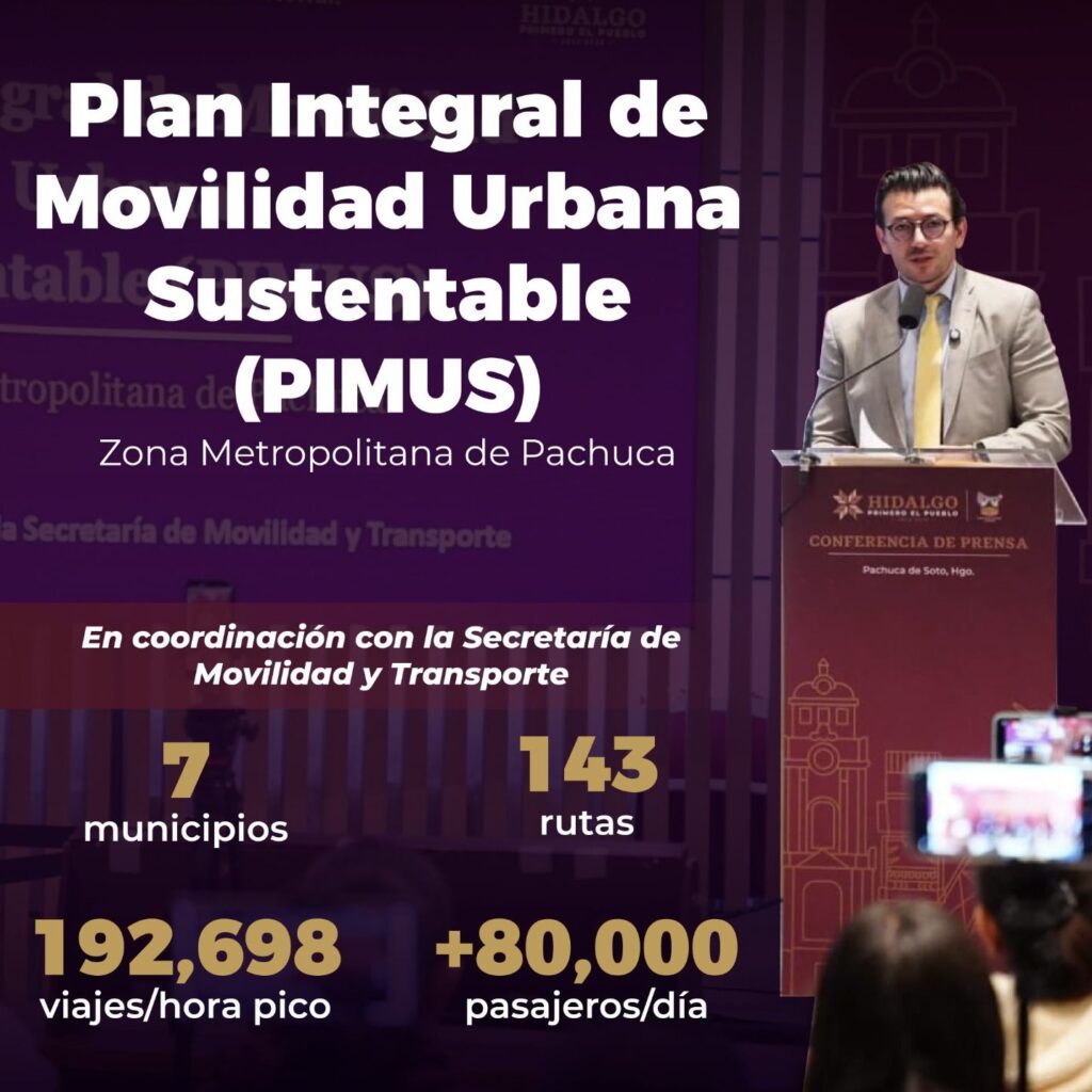 Actualiza Hidalgo Plan Estatal y activa movilidad para Pachuca