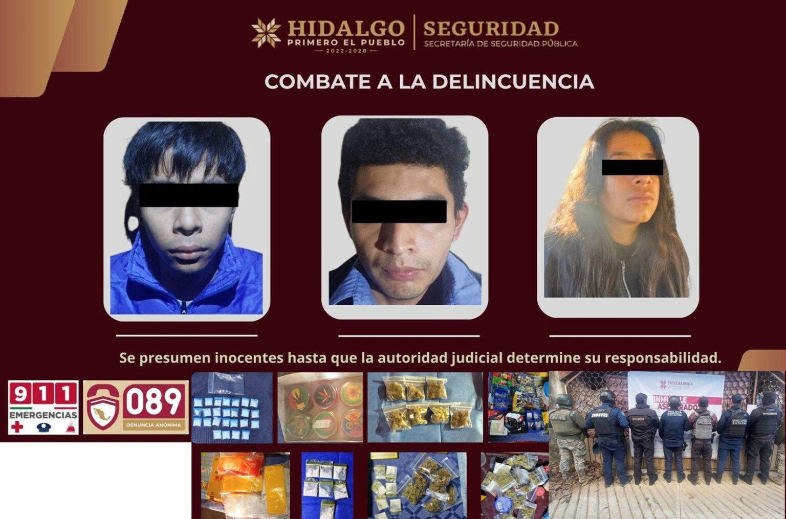 SSPH desmantela tres puntos de venta de droga