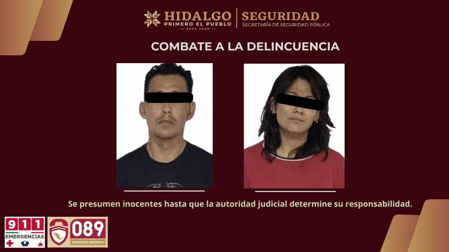 Caen dos personas tras robo a comercio en Tula