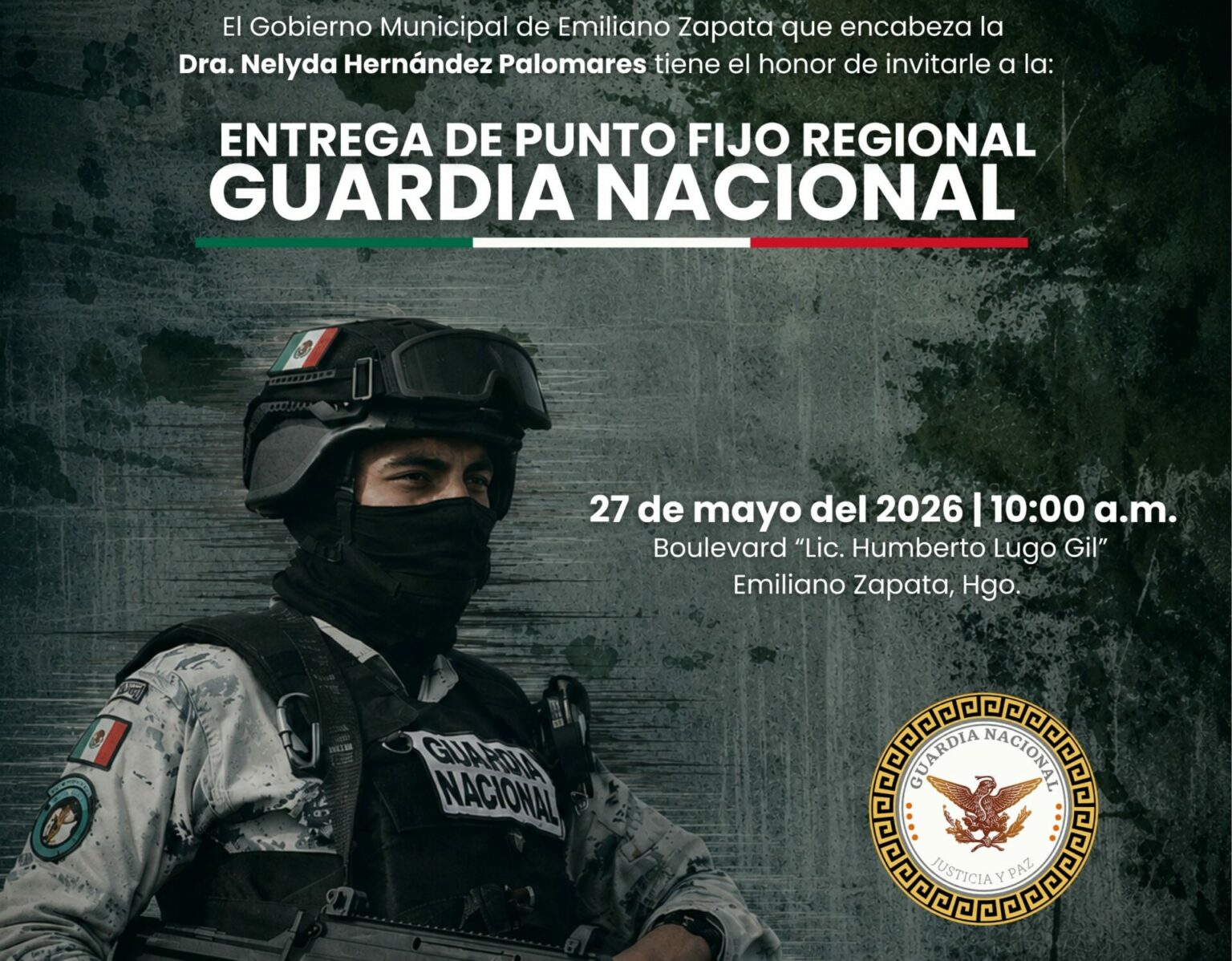 Guardia Nacional refuerza seguridad en Emiliano Zapata