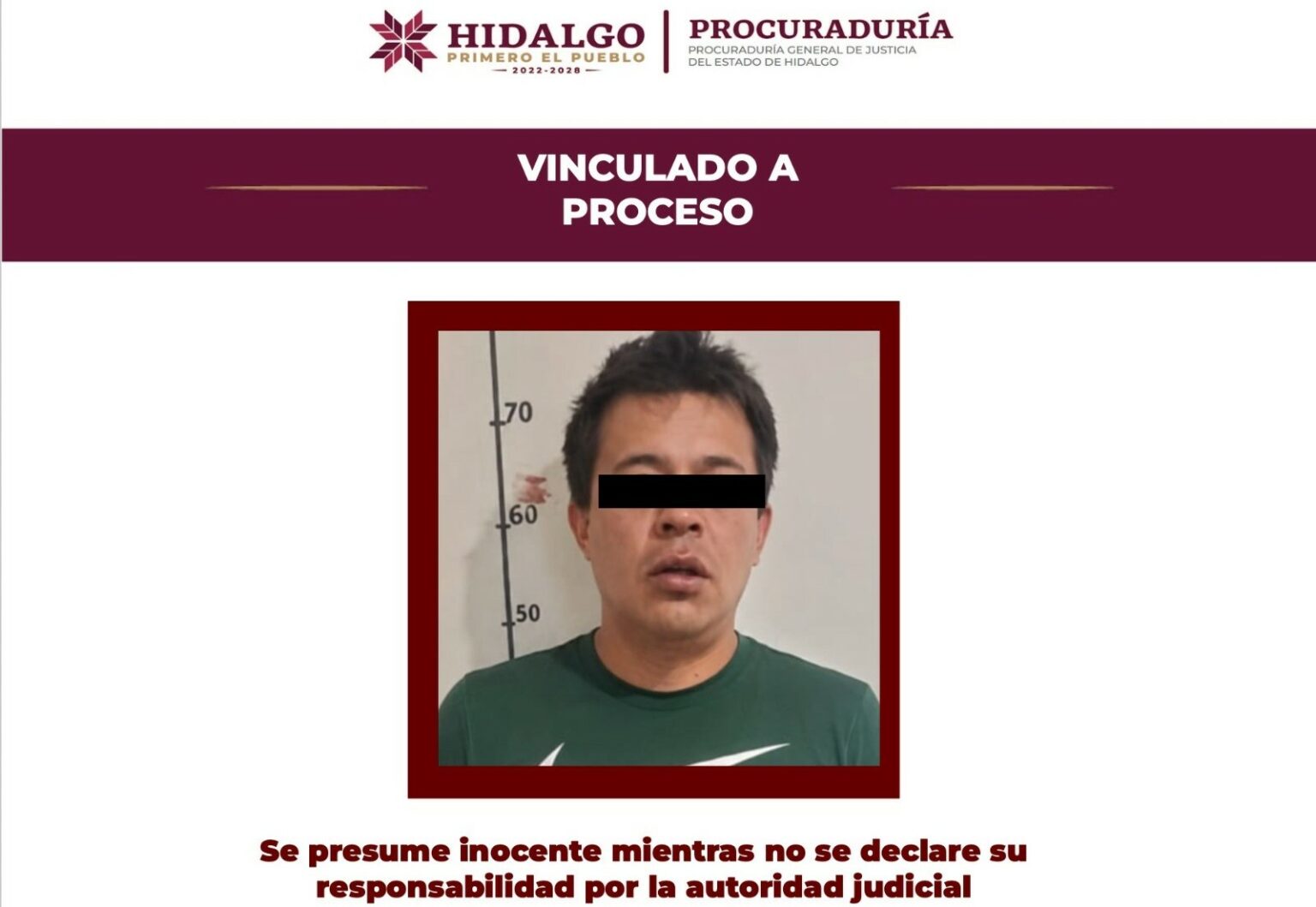 Vinculado a proceso probable responsable de feminicidio ocurrido en Actopan