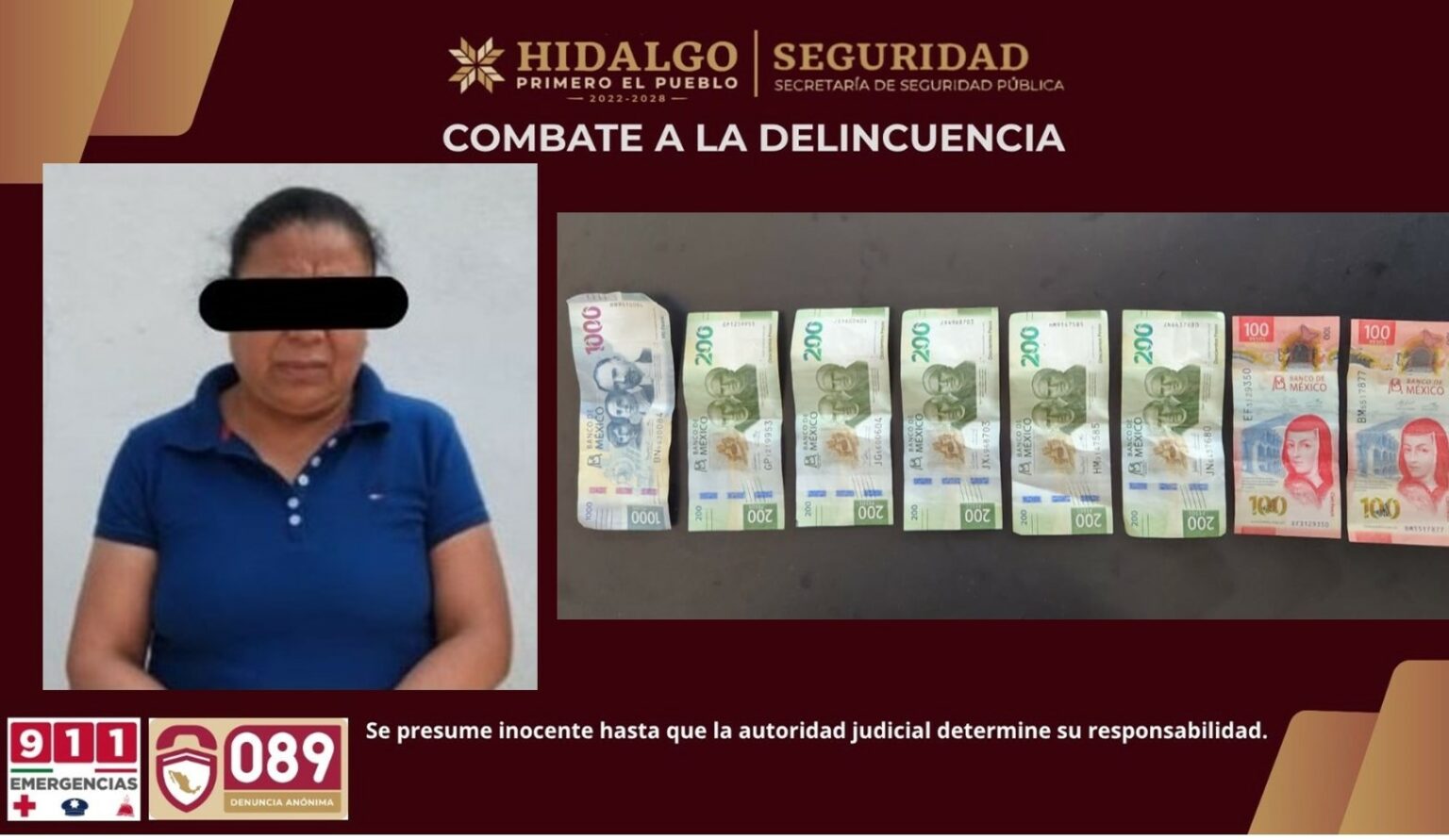 Extorsionadora de comerciantes fue puesta tras las rejas
