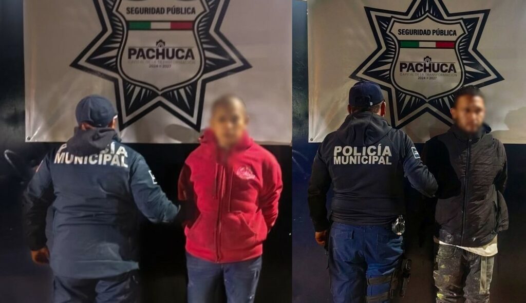 Policía Municipal recupera motocicleta con reporte de robo y detiene a dos personas