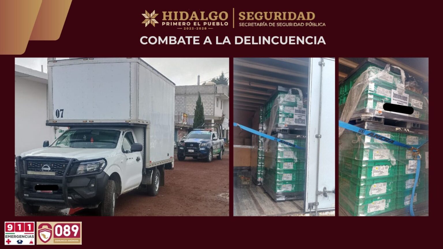 SSPH frustra robo en la México-Tuxpan: recupera unidad y carga