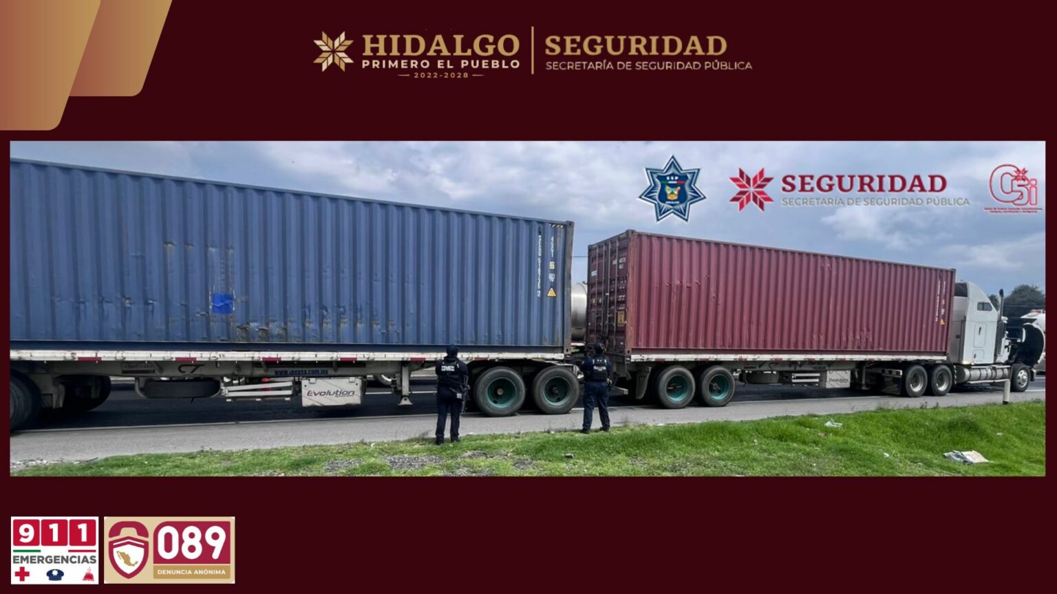 SSPH logró recuperar 64 toneladas de vino robadas en carretera federal