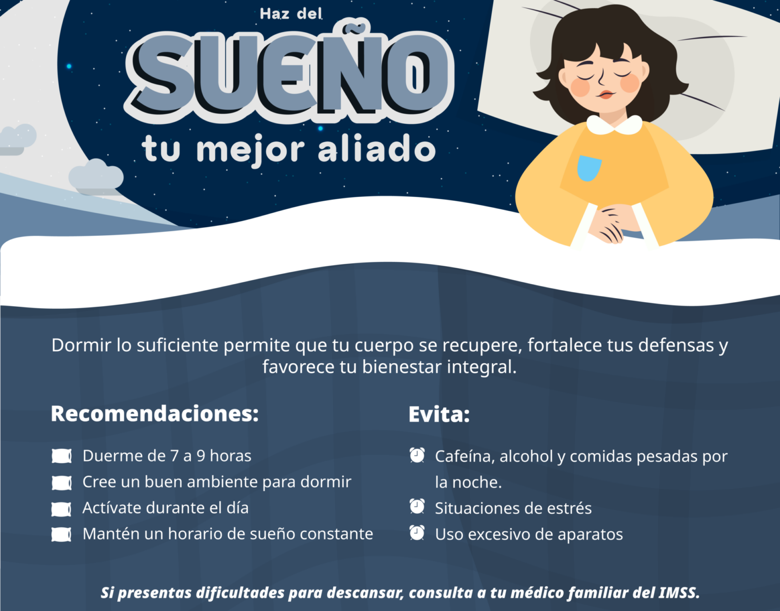 Adoptar hábitos saludables para un descanso reparador