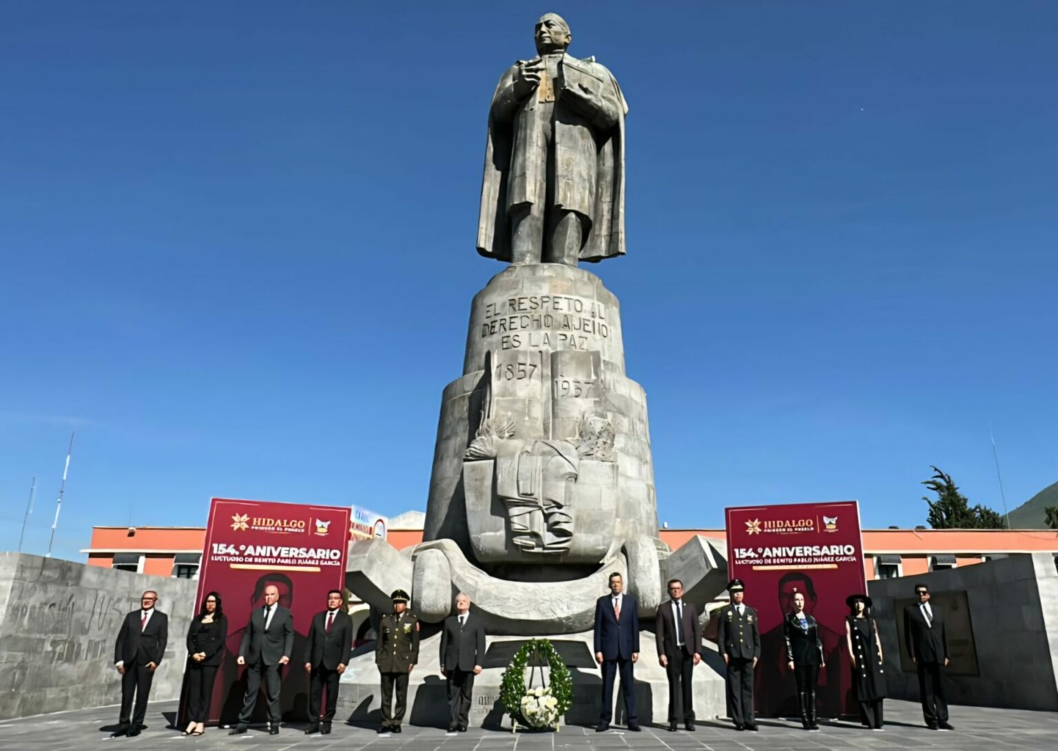 Conmemora Hidalgo el 154° aniversario luctuoso de Benito Juárez