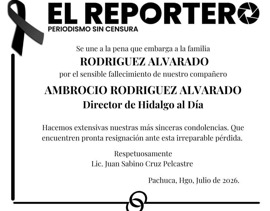 Con profundo pesar despedimos al periodista Ambrosio Rodríguez Alvarado