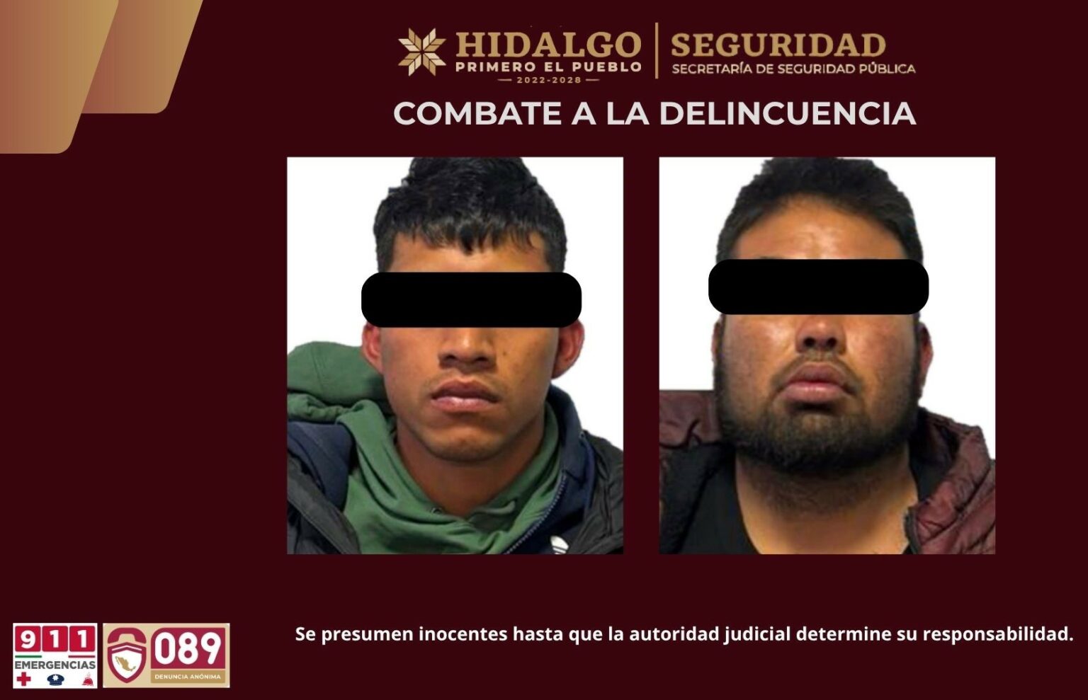 SSPH asegura a generadores de violencia en Zempoala