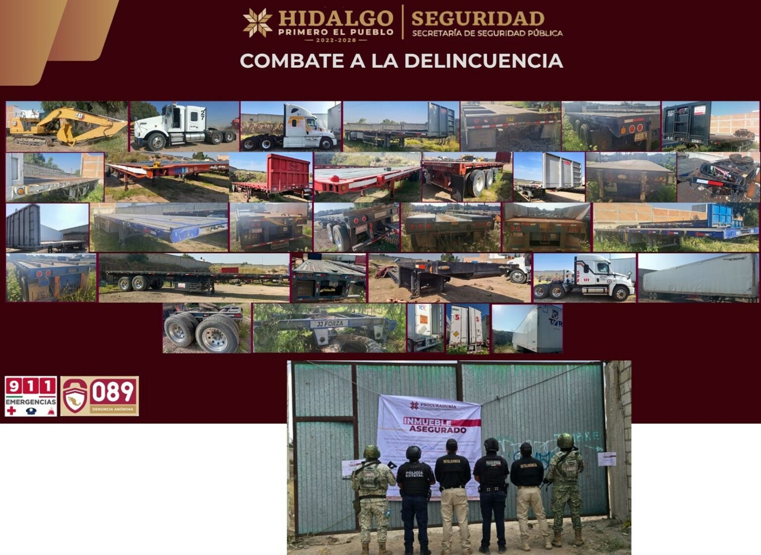 SSPH recupera 33 unidades robadas al desmantelar un predio clandestino